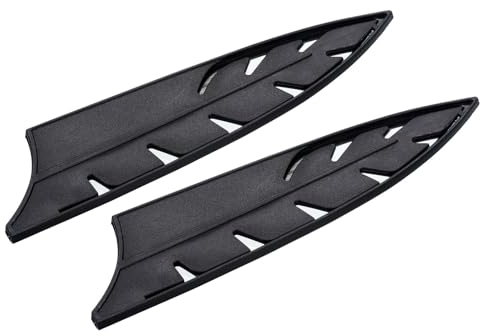 M METERXITY 2 Pack Plastic Knife Sheaths - Kitchen Knife Protectors Covers Universal Knife Guards, Apply to Kitchen Chef Knife (8 Inch, Black)