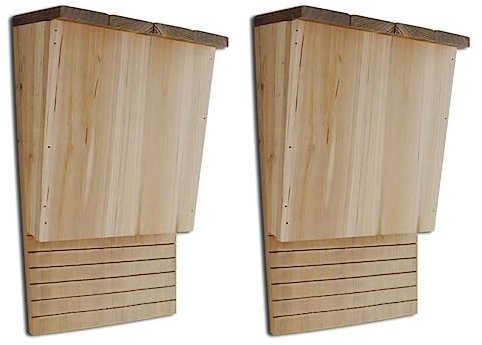Homgoday Fledermaushaus 22x12x34cm 2er Set Fledermaushäuser Haus & Garten