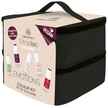 alessandro Striplac Peel or Soak - STRIPLAC TRENDFARBEN SET INKL KOSMETIKKOFFER -VEGAN - LED-Nagellack Set- Für perfekte Nägel in 15 Minuten
