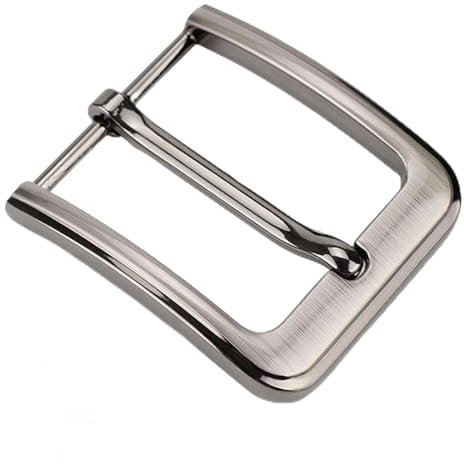 CALLYSONIC Gürtelschnalle Herren, 38-40 mm Einzelne Zinken Quadratische Gürtelschnallen, Silber Metall Belt Buckle, Ersatz Gürtelschnalle für Männer Frauen Gürtel