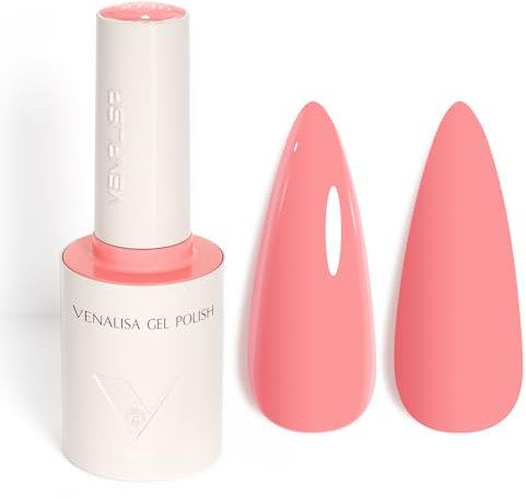 VENALISA UV Negellack Natur Pink Rosa Gellack UV Gel Nail Polish Klassischer und All MatchStil für Valentinstag Hochzeit Dating Weihnachtswochenende 10ml