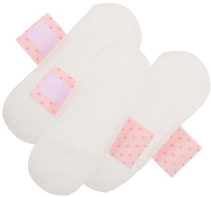 NOLITOY 3 Stück-pack Waschbare Damenbinden 21cm aus Baumwolle mit Auslaufschutz Atmungsaktive Menstruationsbinden für Frauen Wöchnerinnen Wiederverwendbare Periodenunterwäsche