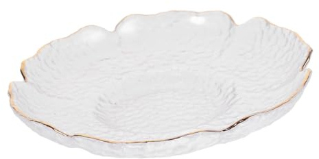 Cabilock Sottobicchiere in Vetro Trasparente per Tazze da tè Resistente al Calore Design Fiore Sei AntiGraffio e Leggero per e tè