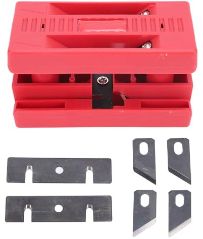 Fafeicy Kantenbänder Trimmer, Manuelles Holzbearbeitungswerkzeug mit 6 Stahlblättern und Rutschgriffe für PVC ABS-Melaminfurnier 0,5 Mm Dicke 13-25 Mm Breite
