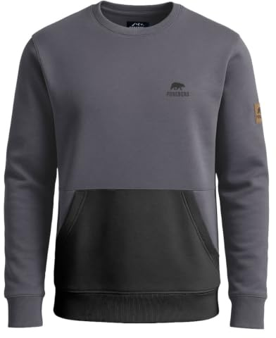 FORSBERG Sweatshirt Alvarson Herren - Weiches Strickfleece mit Eingriffstasche, Bequeme Passform, ideal für Alltag und Freizeit