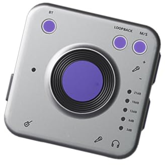 ZEPFJHE Interface vocale avec détails 24 Bits 96 kHz, Carte Son Externe pour Utilisation par Les créateurs, écoute en Temps réel, entrée d ' Instrument, de Bureau Compact, accompagnement, entrée