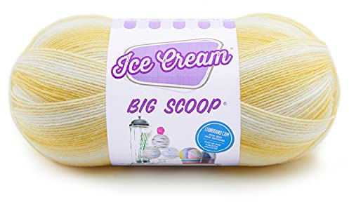 Lion Brand Yarn 922-211 IceCream BigScoop,LemonMeringue,27.94 x 12.7 x 12.7 cm, Lemon Meringue