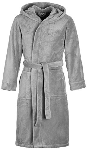 Di Vadini Unisex Herren Damen Bademantel Florenz mit Kapuze I Morgenmantel flauschig I Nachtwäsche aus edler Mikrofaser Öko-Tex Standard 100 I Kimono mit Farb- & Größenauswahl XXS - 5XL