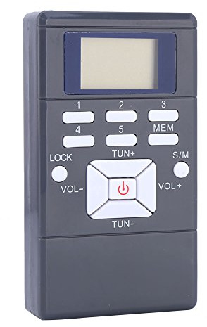 Radio Pequeña Portatil, Receptor de Radio Estéreo Digital de Mini Bolsillo DSP FM, Pantalla LCD, con 3.5mm Auriculares, Reloj, Auto-Búsqueda y Memorización, para Caminar, Trotar, Deportiva