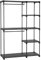 SONGMICS Kleiderschrank offen, Kleiderständer, Kleiderstange, Garderobe, 2 Hängefächer, viel Platz, für Schlafzimmer, Wohnzimmer, 112 x 43 x 165 cm, schwarz RYG24BK