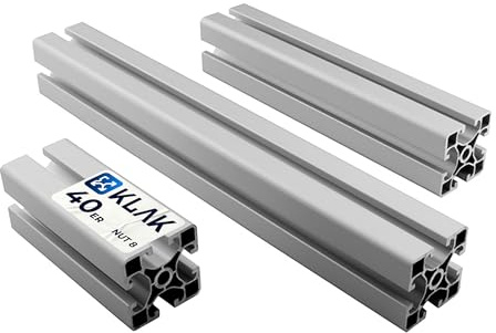 KLAK 40 - Aluprofil 40x40mm light Nut 8 Aluminium Systemprofil Typ I 1000mm