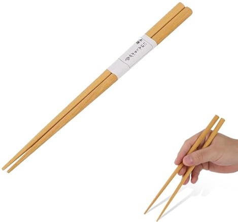 1 Paire Baguette Chinoise, 23cm Baguettes Japonaises en Bois Réutilisables Baguette Sushi de pour la Cuisine Maison Hôtel Restaurant L'école Voyages Camping