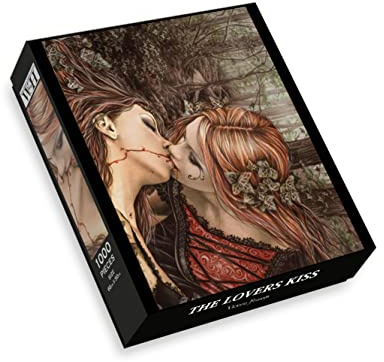 The Lovers Kiss 1000-bitars Victoria Frances pusselspel för vuxna, gotisk romantik mörkt fantasy-pussel (inklusive affischpusselinstruktioner)
