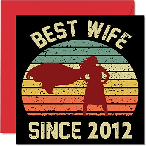Stuff4 14. Karte Hochzeitstag Jahrestag für Ehefrau, Bester Ehefrau | Alles Gute zum 14. Hochzeitstag-Karte Hochzeits-Jubiläum Karten für den Partner, 145mm x 145mm Grußkarten für Jahrestage