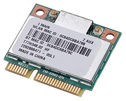 Tarjeta Atheros WiFi, Tarjeta WiFi Bluetooth, Banda Dual 2.4G / 5Ghz AR5B22 Red 300Mbps Bluetooth 4.0 WiFi Mini Tarjeta Inalámbrica PCI-E