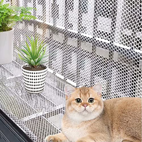 ZAQYCM Grillage Jardin Filet Blanc Filet De Sécurité De Balcon pour Enfants/Chiens/Chats, Panneaux De Treillis en Vinyle pour L'extérieur, La Terrasse, Le Patio, Le Jardin(W 80cm(31.5 in),L 3m(10ft))
