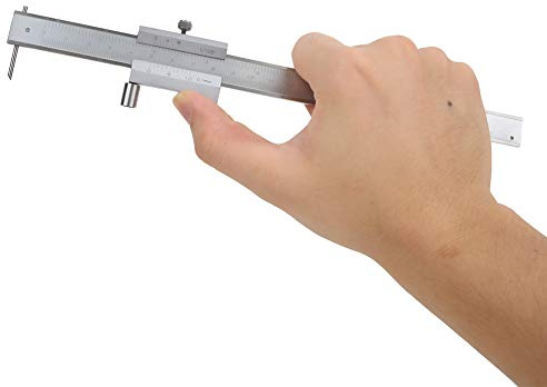 Calibrador a Vernier Antiimpacto, Calibre Paralelo Resistente Al Desgaste de Acero Inoxidable de 0,1 Mm, para Medición de Trazado (0-200MM)