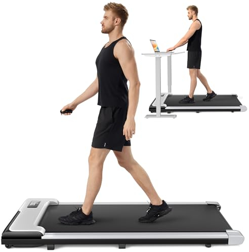 LONTEK Tapis de Course Pliable Inclinable, Tapis de Marche Pliable Inclinable 4 en 1 avec Moteur Silencieux Amélioré, Charge Max 136KG
