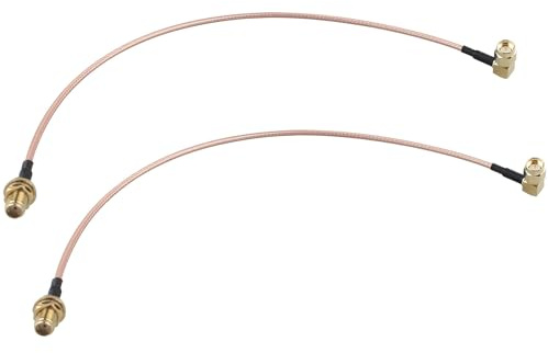 Futheda 2 pezzi Cavo Prolunga Antenna SMA Femmina a SMA Maschio ad Angolo Retto RG316 30 cm Compatibile con Ricevitore Chiavetta USB RTL SDR Gateway Router Cellulare 4G LTE