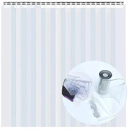 IBOWZ PVC Lamellen Streifenvorhang Kunststoff-Vorhangstreifen, PVC-Türvorhang, weich und langlebig, für Supermärkte, Einkaufszentren, Lagerhäuser