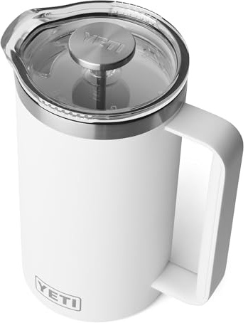 YETI Rambler French Press With DuraSip Ceramic Lining, White, 34 oz (1 l)