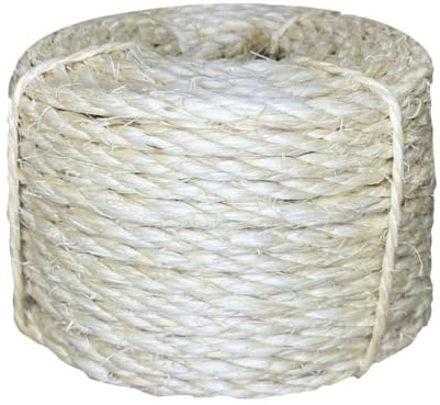 ZEYUAN Cuerda 100% sisal 6 mm 25 m, Rollo Mimbre, Cuerda Manualidades, Cuerda Decorativa, para Tejer Crochet, Bobinas De Hilo, Cesta De Cuerda - SPU:155012