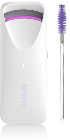 BEOVEA Heated Eyelash Curler – Fast 8-Second Heat for Long-Lasting Curls – Portable Rechargeable Heated Lash Curler, Safe & Effective Eyelash Curlers for All-Day Volume and Lift