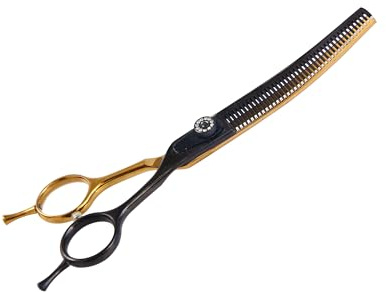 7 Curved Thinner Dog Scissor, Curved Blender Scissors, 40 Teeth, 30% Thinning Rate, Professional Pet Shear for Groomer, Ergonomic Dog Grooming Scissor, Dogs Shear for Grooming