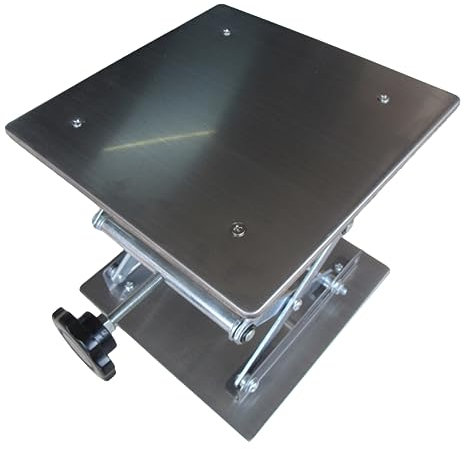 MUCKLILY Edelstahl Hubtisch Mini Scherenheber Präziser Einstellbarer Lifter Für Werkstatt Und Garage Stabiler Stand Mit Breiter Basis Langlebig Für Reparaturen