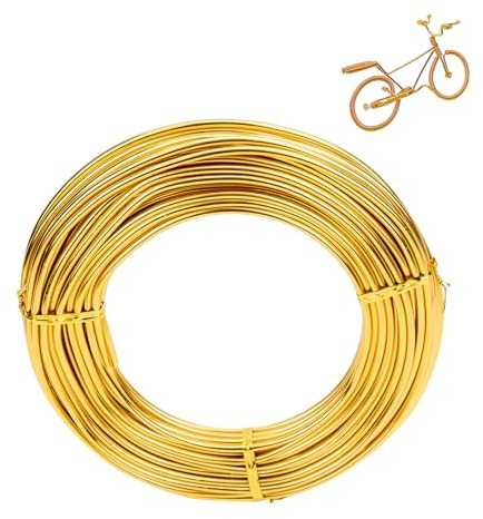 Hantverkstråd 3 mm x 10 m, silvertråd, smyckestråd guld