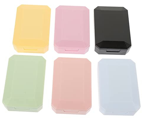 Holibanna 6sets Portable Contact Lenses Mirror Box Case Travel Lens Holder Box Small Storage for Halloween