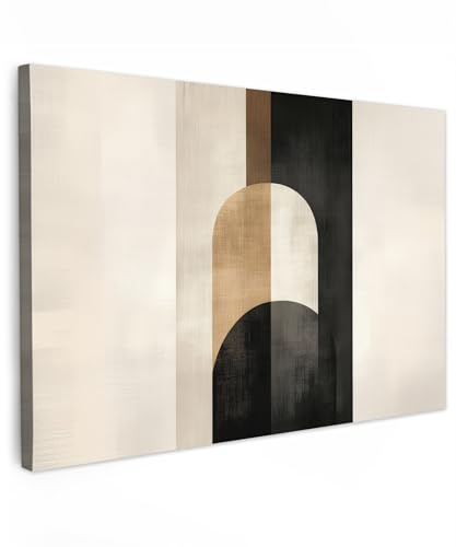 MuchoWow© Impression sur Toile Decoration Murale Peinture 60x40 cm Tableaux Art Décoratif Muraux Décoration Chambre Géométriques - Formes - Blanc
