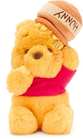 Disney Store Official Peluche Winnie l'ourson, 30 cm/12, Peluche Ours avec Pot de Miel, Convient dès la Naissance, adapté à Tous Les âges