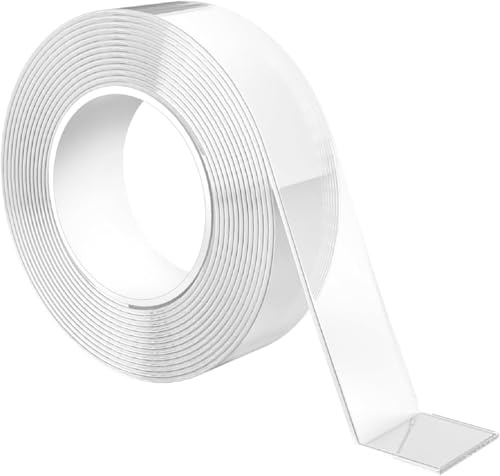 Industrial Strength Double Sided Tape, Heavy Duty Mounting Tape for Indoor and Outdoor Use, Extra Strong Adhesive, Waterproof Thick and Reusable, Ideal for Carpets, DIY Projects (2mmx20mm 1Meter)