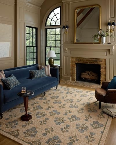 Loloi Chris Loves Julia Rue Moss/Blue 3'-6 x 5'-6 Accent Rug