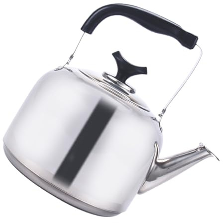 DIYEAH Bouilloire Inox avec Sifflet Automatique Chauffage Rapide Poignée Isolante Confortable Compatible Gaz et Induction pour Usage Domestique