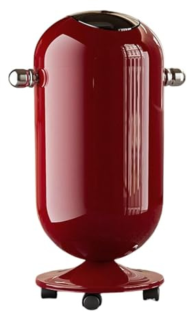 PETSOLA Basurero Alto con Ruedas Y Pedal Cubo de Basura Estrecho Grande Papelera Ergonómica Vertical Contenedor de Almacenamiento Doble en Pp Adecuado para Sa, 20l Rojo, Individual