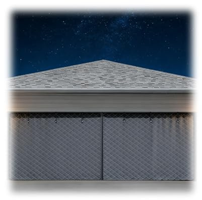 Termisk garageportsisolering med blockering av kalldrag, magnetisk värmeisolerad garageportsskärm, insynsskydd för garageportar, isoleringskit för garageportar(Grå,W295cm x H270cm)