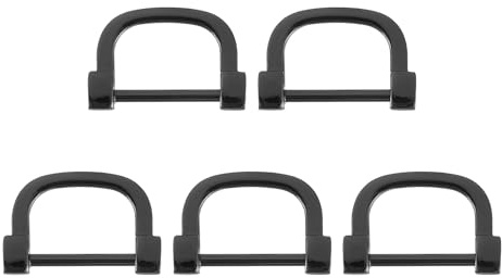 sourcing map D-Rings Screw in Shackle, Zinc Alloy Horseshoe U Shape D Ring Buckles for Purse Bags DIY Leather Craft