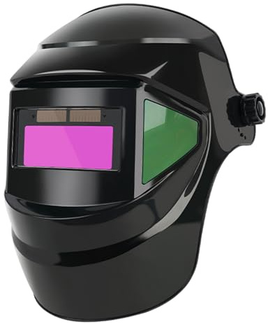 Auto Darkening Welding Helmet, Solar Powered LCD True Color Welder Mask, Heat-Resistant Breathable Adjustable Welding Hood with 180° Flip Design.
