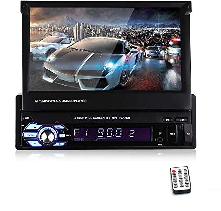 BOOMBOOST 1 DIN 7 Inch 1080P Car Stereo Radio Player LCD Touch Screen Support Mirror Link Function Bluetooth Handsfree