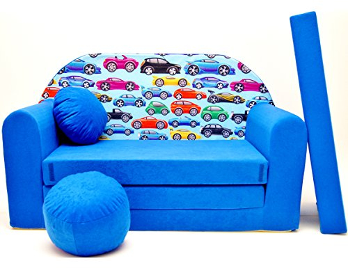 millybo Kindersofa Kinder Couch mit Schlaffunktion ausklappbar 3in1 Kinder Sofa Spielsofa mit Bettfunktion Mädchen Jungen Sitzsack Minisofa Schlafsofa Kinderzimmer Schlafsessel (C21)