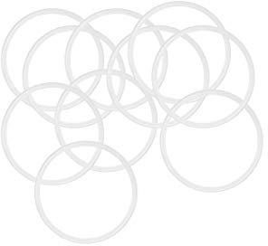 sourcing map Packung mit 10 Silikon O-Ringe 26mm OD 23mm ID 1.5mm Breite VMQ Dichtung für Kompressorventile Rohrreparatur Weiß