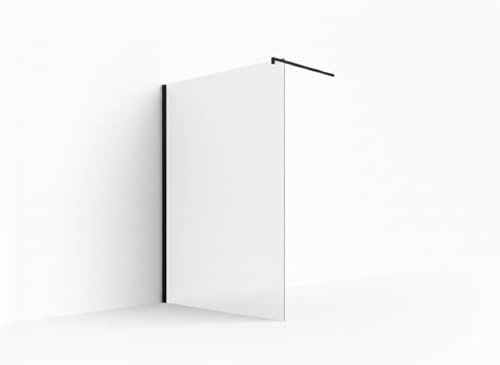Glaszentrum Hagen - (Typ/Schwarz) 160x200cm Satiniert 10mm Duschwand - Duschabtrennung - Dusche - Walk-In Dusche - ESG - Variante
