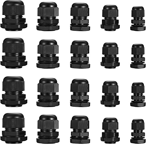25 Pezzi Pressacavi Elettrici Impermeabili, Connettori Pressacavi, Nylon Pressacavo Elettrico Connettori per Cavi, Passacavi Regolabile con Controdadi - PG7/PG9/PG11/PG13,5/PG16