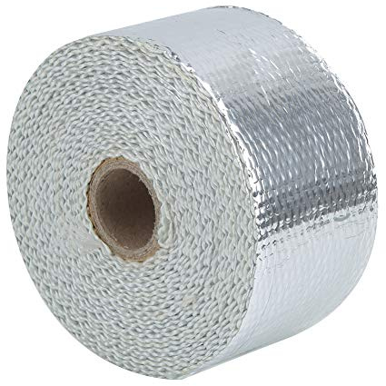 BORDSTRACT 5m Tuyau d'en-tête d'échappement, Isolation en Fibre de Verre à Haute Chaleur Isolation Bande d'Échappement avec Courroie de Voiture Accessoires