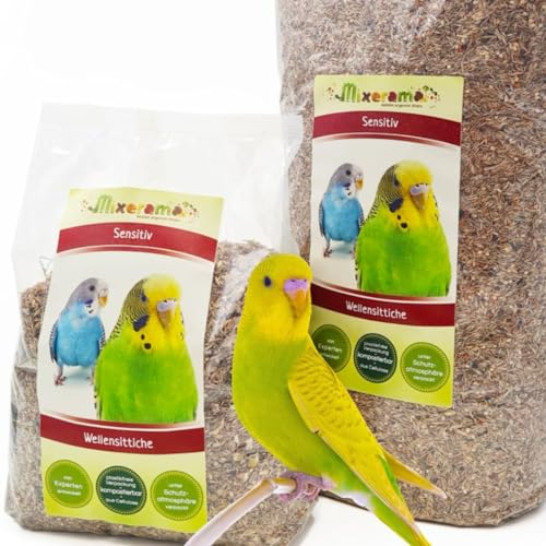 Mixerama Wellensittiche Sensitiv - natürliches Futter für den Wellensittich bei Macrorhabdiose Megabakteriose Sittichfutter Vogelfutter Größe 1 kg
