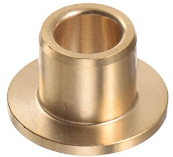 QUARKZMAN Flangia Cuscinetto Manicotto 8mm Alesaggio 12mm OD 12mm Lunghezza 2mm Flangia Spessore Bronzo Boccola Autolubrificante Manicotto Boccola per Industriale Attrezzature