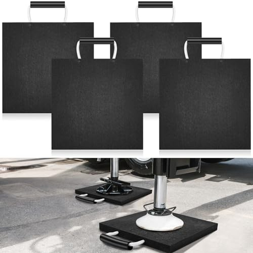 Drydiet 4 Almohadillas Estabilizadoras De Estabilización Para Gato Caravana, Nivelación Pulgadas, Mango Impermeable Apilable Remolque, Camión De, 12 X 1