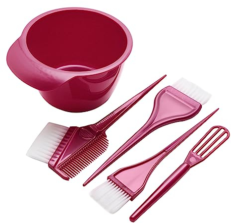 HAPINARY Haarfärbeset 5 Stück Mit Haarfärbeschüssel Flexiblen Nylonborsten Abs Material Für Sauberes Selbstgemacht Haarfärben Geeignet Für Friseure Und Privatnutzer